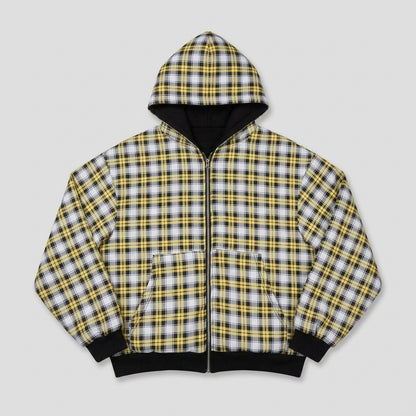 Reversible Plaid Zip Hoodie