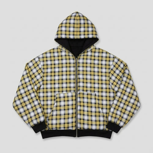 Reversible Plaid Zip Hoodie