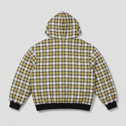 Reversible Plaid Zip Hoodie