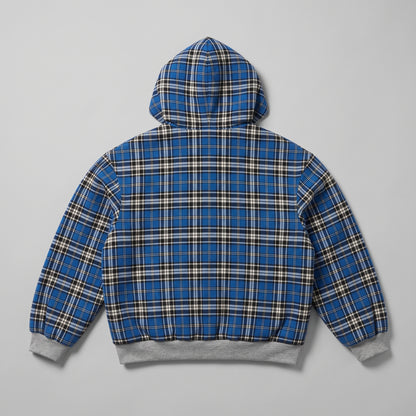 Reversible Plaid Zip Hoodie